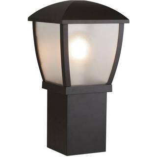 Seattle sokkellampe, IP44, sort, højde 45 cm, metal