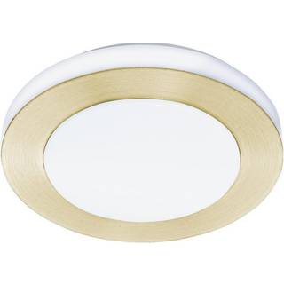 EGLO LED CARPI væg/loftlampe, hvid/børstet messing