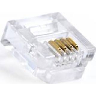 Modulstik 6P4C Telekabel 100-pak