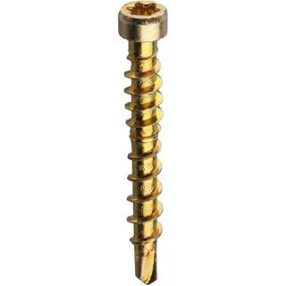 Grabber LTX35CH200 Montageskrue med bits, gul-krom 3,3 x 35 mm, pakke med 200