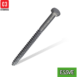 ESSVE 504433 Træskrue Ø8 mm, fransk, T6S, FZV 120 mm, stk. 25