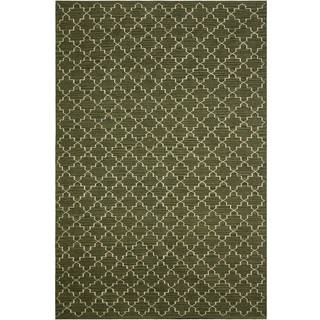 Chhatwal & Jonsson Nyt Geometrisk tæppe 180 x 272 cm Green melange/off white
