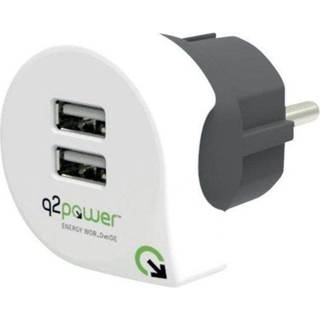 Q2Power 2-Port 24W USB-A Oplader