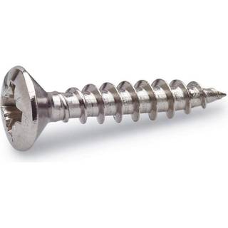 FAST VVS skrue, rustfri A2, poleret, 3,5 x 20 mm - 100 stk.