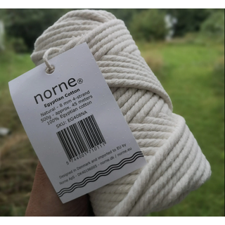 norne® Egyptisk bomuld 4-slået naturfarve (8 mm / ca 45 meter / 500g)