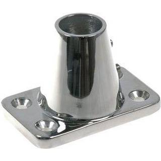 Ræling fod, Ø25.4 mm, rustfrit stål, lige
