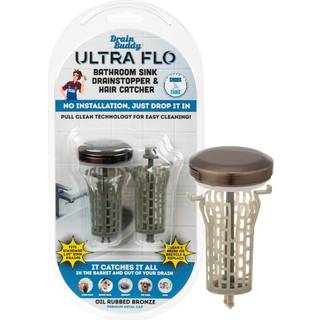 Drain Buddy Ultra Flo- 2 i 1 badeværelsesvaskestop og hårfanger m/patenteret PULL CREEN TEKNOLOGI! | Passerer 1,25 synkeafløb tilstoppende foreby