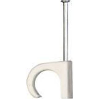 Kabelclips 5-7mm hvid 100stk