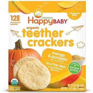 Happy Baby Organic Mango & Pumpkin Teether Crackers 12 Count 1,7 oz