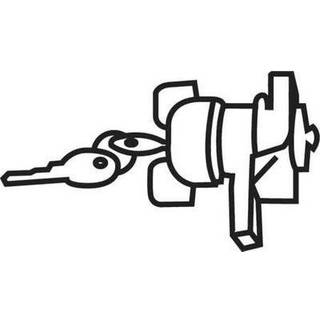 Låse- og nøglesæt til Rubbermaid 6181 rengøringsvogn (FG6181L20000) - Fremstillet i USA