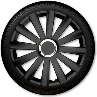 16" Spyder Pro sort hjulkapselsæt