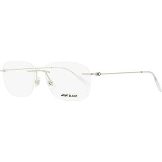 Montblanc Mand MB0075O 003 Optiske stel Metal Sølv Transparent Firkantet