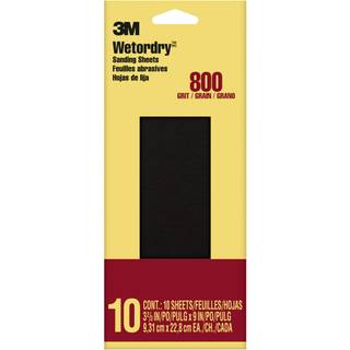 3-2/3 in. X 9 in. Imperial Wetordry 800-Grit sandpapir (10-pakke)