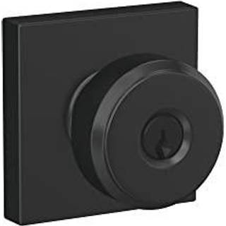 Schlage F51A BWE 622 Col Bowery Door Knob med Collins Trim Keyed Entry Lock Matte sort