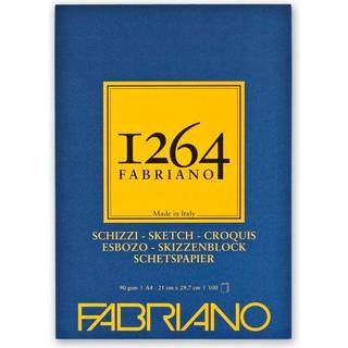 Fabriano skitseblok F-1264 A4 (210×297 mm), 100 ark, gramvægt 90.