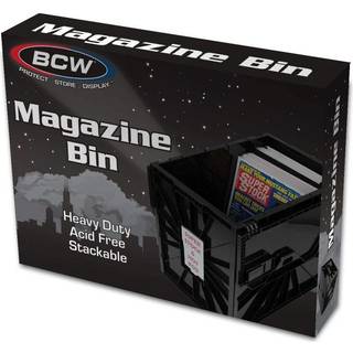 BCW Magazine Document & Comic Book Storage Bins | Holdbar magasinbin | Magasinopbevaringsboks til sortering og organisering | Heavy Duty & Stacka