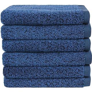 Everplush Diamond Jacquard Bath Linens Wash Cloth 6 Pack 13 """" X 13 """" Navy