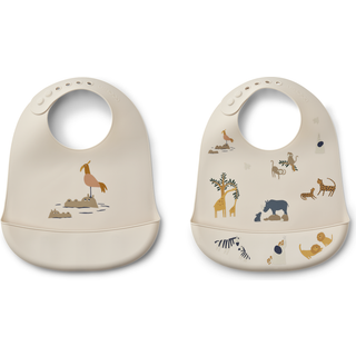 Liewood Tilda bib 2-pack - All together / Sandy