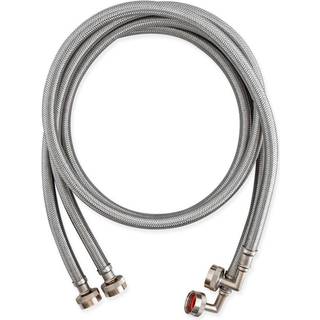 Eastman Washing Machine Connector Pack på 2 3/4 tommer FHT -forbindelse 5 fod flettet rustfrit stål vaskemaskine slanger 41065