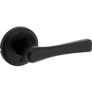 Kwikset Katella dummy d?rh?ndtag Enkeltsidet h?ndtag til skabe franske dobbeltd?re og pantry mat sort ikke-drejende reversibelt interi?r push/pul