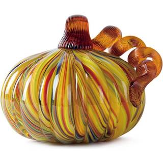 Glitzhome h?ndbl?st multi-stribet glas gr?skar