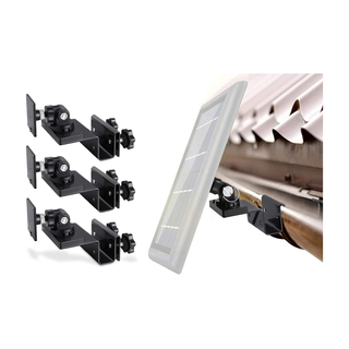 Wasserstein Gutter Mount Compatible med Ring Arlo Blink Reolink Cams & Compatible Solar Paneler (3 Pack Black)