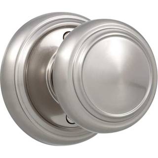 Baldwin Alcott Half Dummy Door Knob Ikke-drejende d?rh?ndtag til skabet fransk d?r med mikrobanbeskyttelse i satin nikkel