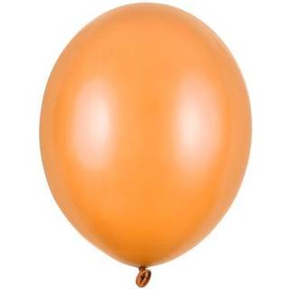100 stk. Latexballoner metallic lys orange 5" - Perfekt til festdekorationer