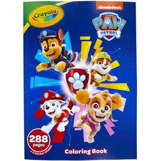 Crayola Paw Patrol Farvebog med klistermærker - 288 sider, Gave til børn i alderen 3–6 år