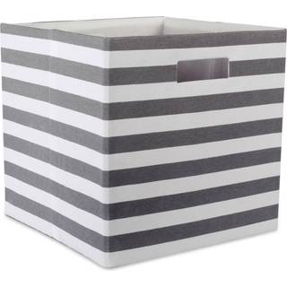 DII Polyester Cube Stripe Gray Square