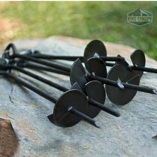 King Canopy 8-delt jord Anchor Kit 15-tommer st?lpulver Coated Auger Style W/80 Feet Rope Black A8200