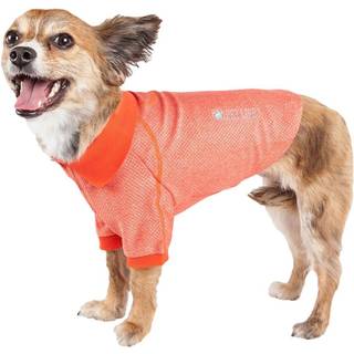 Pet Life Active 'Fur-Flexed' fitness og yoga Pet T-shirt Dog Polo-Breathable Dog Shirt med 4-vejs afslappetr?k refleksion og hurtig t?r teknologi