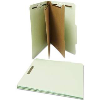 Universal UNV10273 6-sektion 2-Divider Pressboard Classification Mapper-Letter Grey/Green (10/Box)