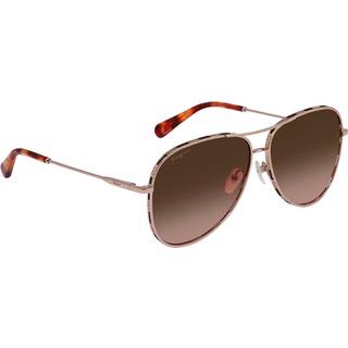 Ferragamo Kvinde SF268S 795 Solbriller Metal Guld Brun Pilot Skygge