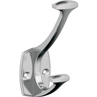 Amerock H3700126 | VICINITY DOBBELT PRONG DECORATIV WALL HOOK | Poleret kromkrog til frakker hatte rygsække poser | Kroge til badeværelset sovevæ
