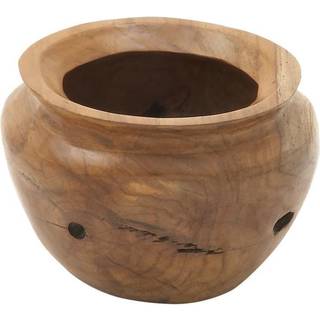 Deco 79 Teak Wood Handmade Live Edge Fre Form Dekorativ sk?l 9 """" X 9 """" X 6 """" Brown