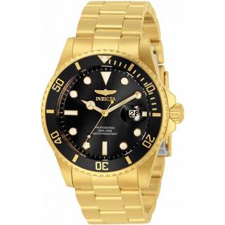Invicta 33271 Pro Diver Sort/Gul guldtonet stål Ø42 mm