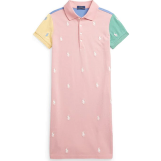 Polo Ralph Lauren Polo Ralph Lauren White Girls Stretch Pique Polo Dress