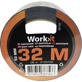 Gaffatape, 50 mm × 32 m, sort