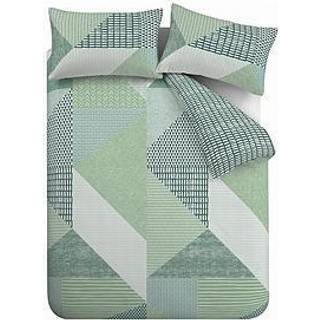 Catherine Lansfield Catherine Lansfield Green Larsson Geo Duvet Cover and Pillowcase Set