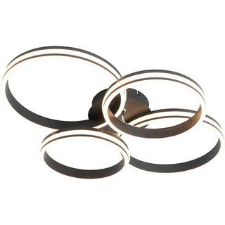Loftslampe sort inkl. LED 3-trins dæmpbar 4-lys - Navara