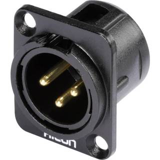 Hicon HI-X3DM-G XLR-stik Flangestik, kontakter lige