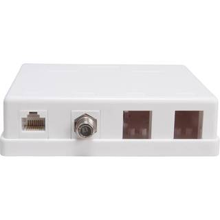 Triax Uttagsbox Keystone CAT6 UTP 4 Portar