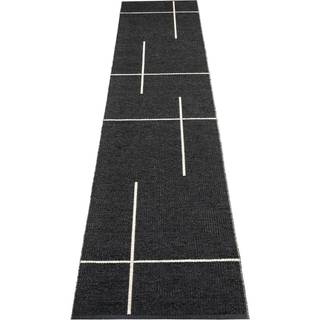 Pappelina Fred Tæppe 70x360 Cm Black / Vanilla - Mønstrede tæpper Pvc Sort - FRX736