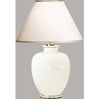 Hvid GIARDINO CRACLEE bordlampe, 40 cm