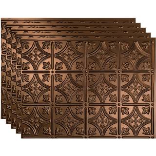 FASDE Traditionel stil/m?nster 1 dekorativ vinyl 18in x 24in backsplash-panel i olie-k?bt bronze (5 pakning)