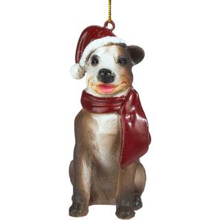 Design Toscano JH576312 Jul Xmas Pitbull Holiday Dog ornamenter