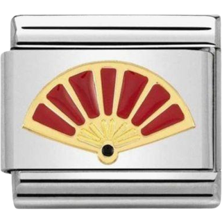 Nomination Red Fan Charm - Stainless Steel
