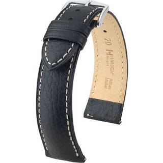 Hirsch 01302050-2-22 Armband für Uhren Boston L 22 mm Leder Schwarz