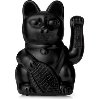 Donkey - Large Lucky Cat - Vinkende Kat - Black - 17 x 14 x 30 cm